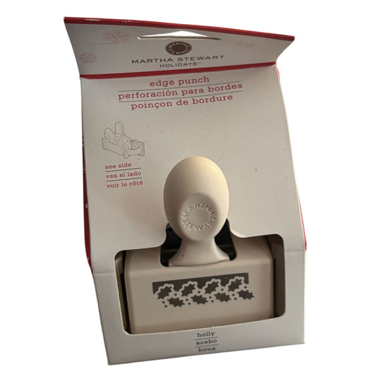 Martha Stewart Holidays Holly Edge Punch Border Christmas Cardmaking Scrapbooking Paper Craft Tool