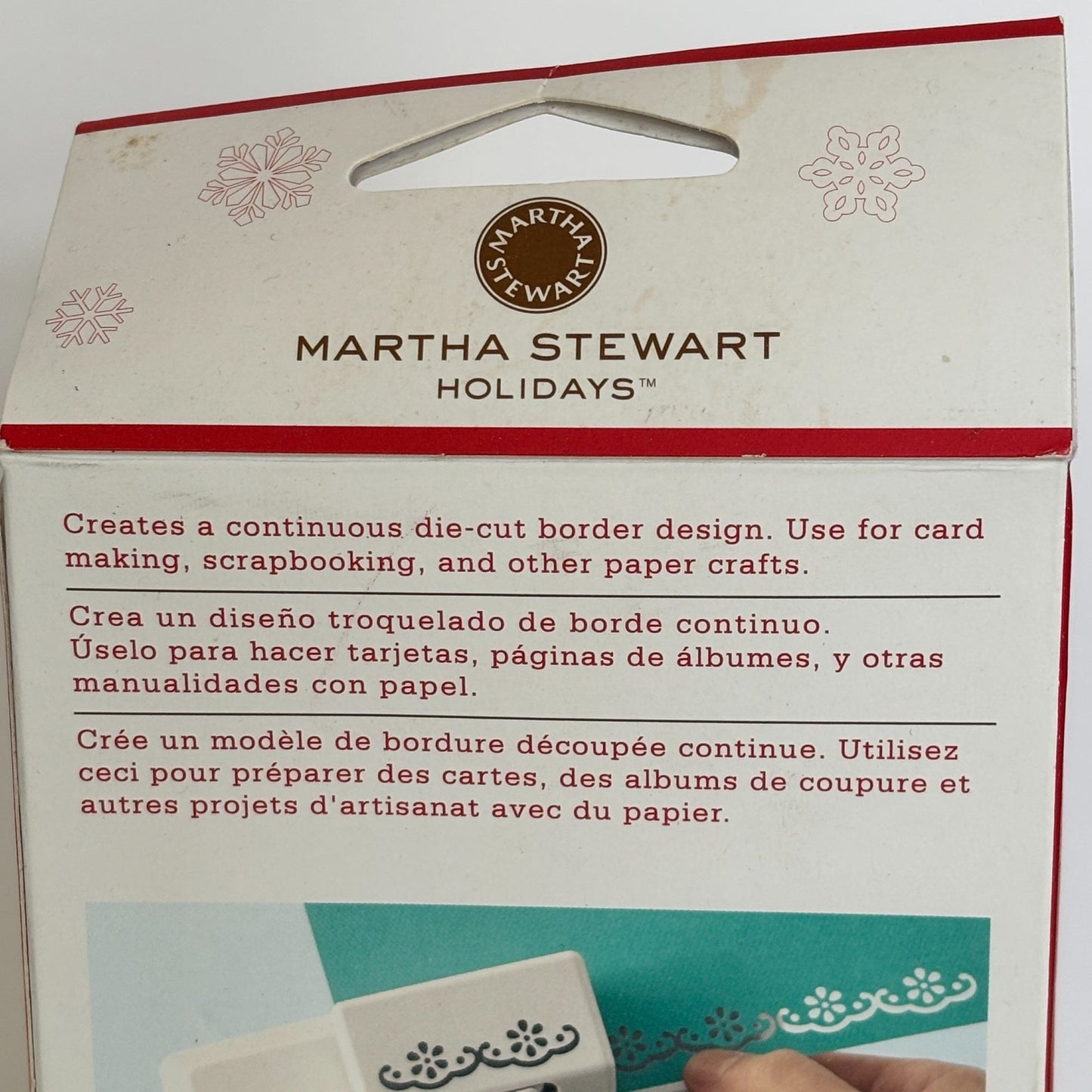Martha Stewart Holidays Holly Edge Punch Border Christmas Cardmaking Scrapbooking Paper Craft Tool