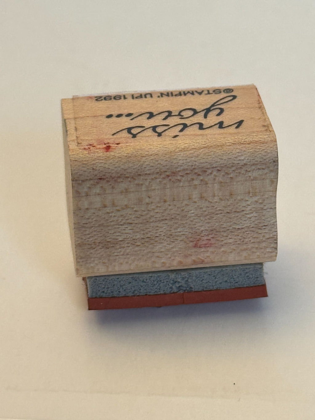 Stampin Up Rubber Stamp Miss You Card Making Words Sentiment Small Cursive Small