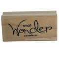 Stampin Up Rubber Stamp Small Wonder Baby Sentiment Card Making Words Wood Mounted