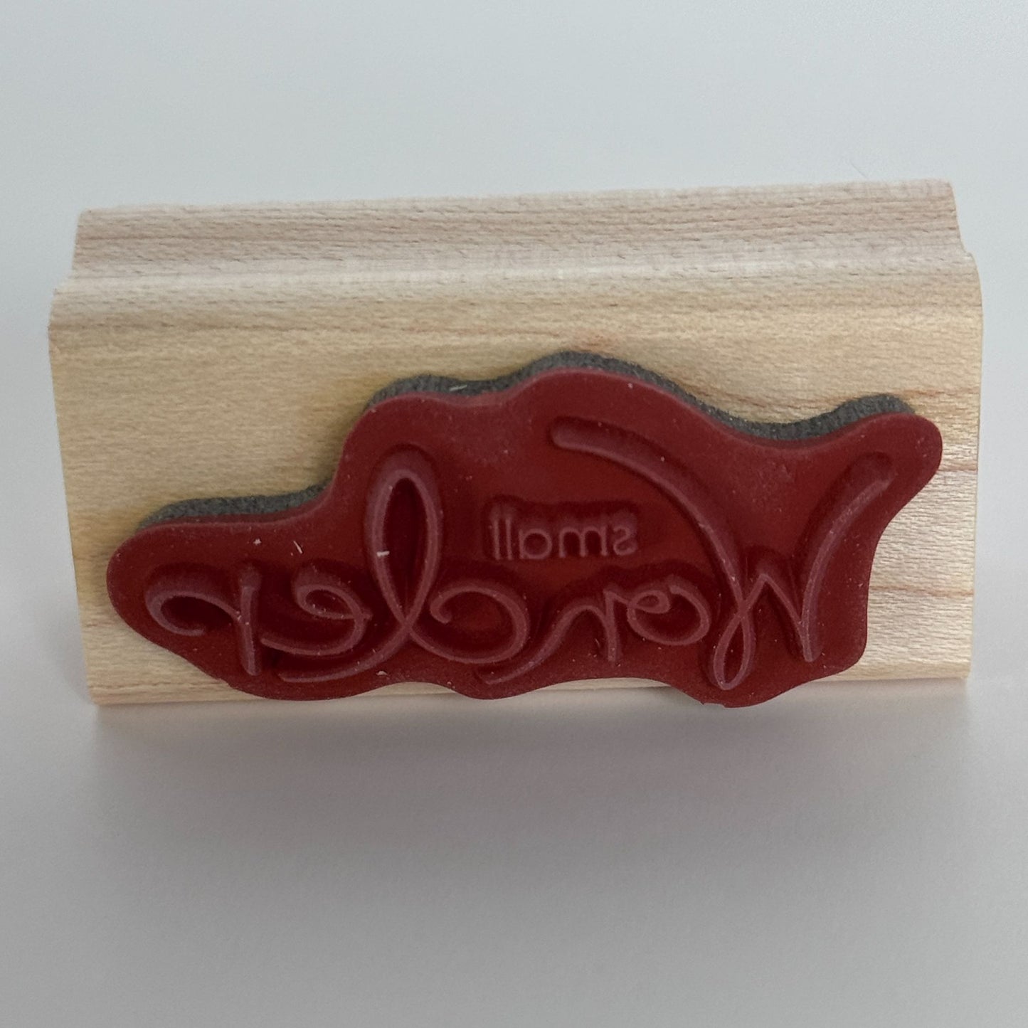Stampin Up Rubber Stamp Small Wonder Baby Sentiment Card Making Words Wood Mounted