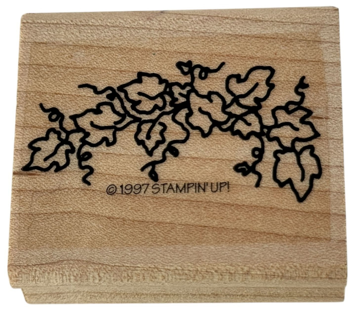 Stampin Up Rubber Stamp Ivy Vine Leaves Nature Wreath Maker Card Making Wooden