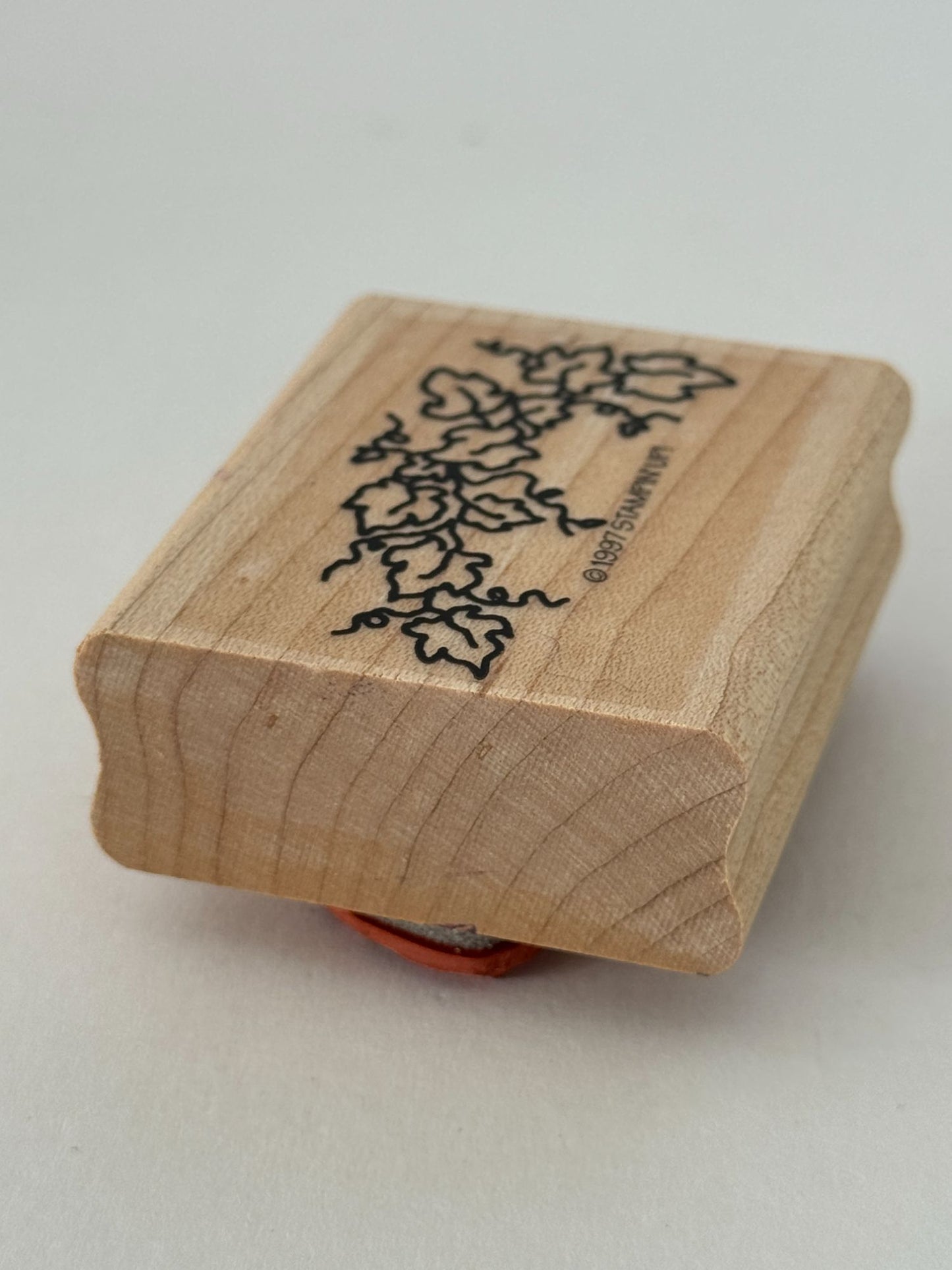 Stampin Up Rubber Stamp Ivy Vine Leaves Nature Wreath Maker Card Making Wooden