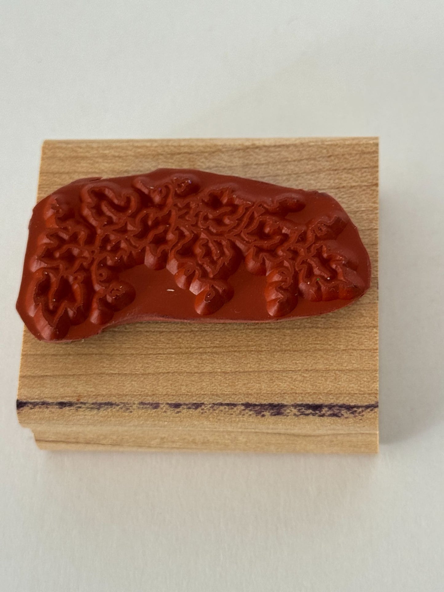 Stampin Up Rubber Stamp Ivy Vine Leaves Nature Wreath Maker Card Making Wooden