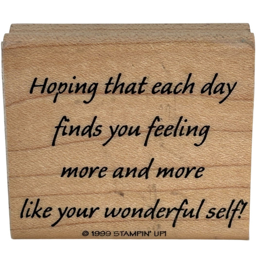 Stampin Up Rubber Stamp Get Well Card Making Sentiment Words Feel Better Sick Health