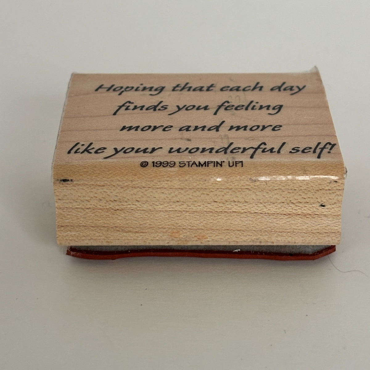 Stampin Up Rubber Stamp Get Well Card Making Sentiment Words Feel Better Sick Health