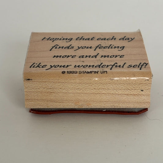 Stampin Up Rubber Stamp Get Well Card Making Sentiment Words Feel Better Sick Health