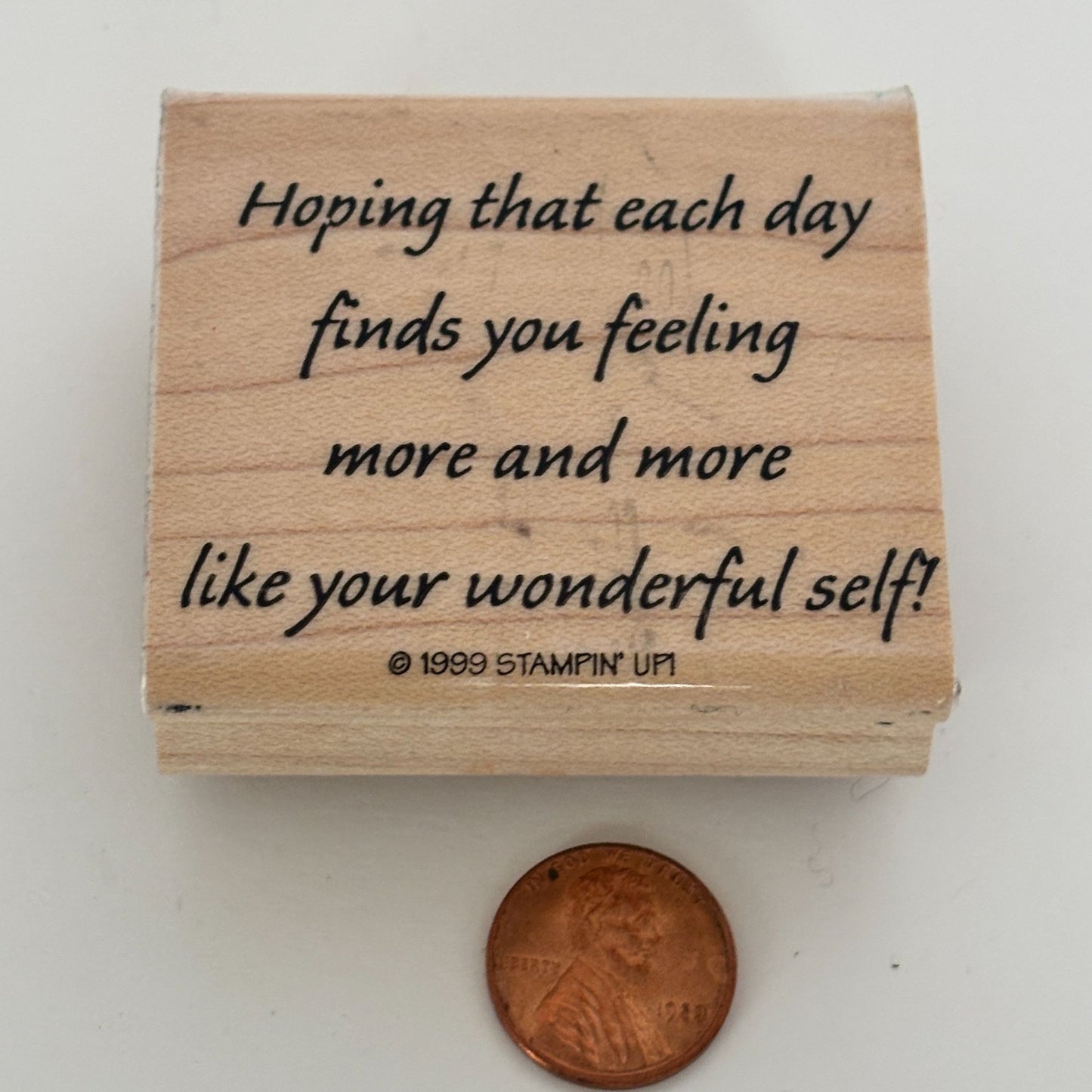 Stampin Up Rubber Stamp Get Well Card Making Sentiment Words Feel Better Sick Health