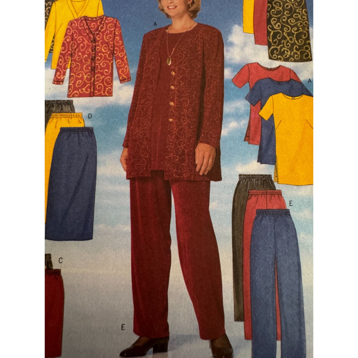 Butterick Sewing Pattern 5288 Uncut Jacket Dress Tunic Skirt Pants Vintage 90s 16W-20W