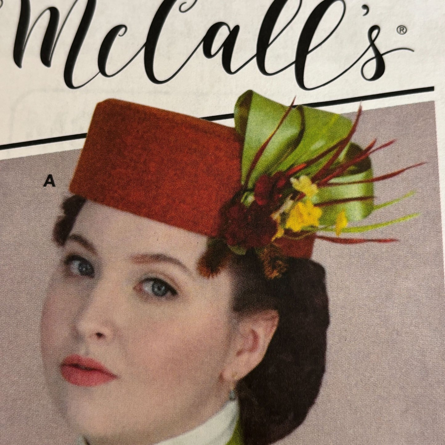 McCalls Sewing Pattern M8124 Misses Hat Historical Costume Angela Clayton Uncut Millinery