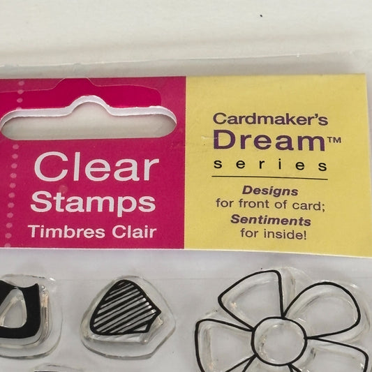 Scrappy Cat Clear Stamps Thank You Cardmakers Dream Series Cardmaking Sentiments Flowers Friendship Words