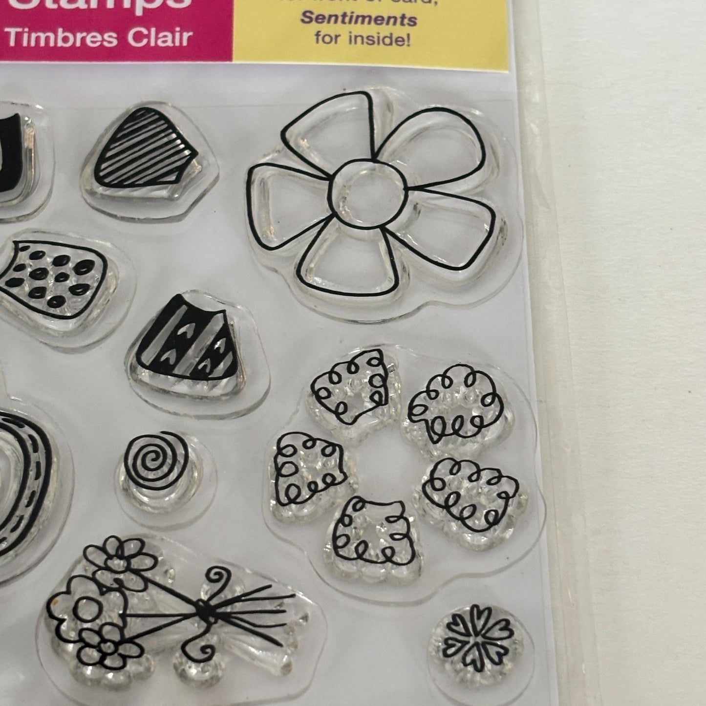 Scrappy Cat Clear Stamps Thank You Cardmakers Dream Series Cardmaking Sentiments Flowers Friendship Words