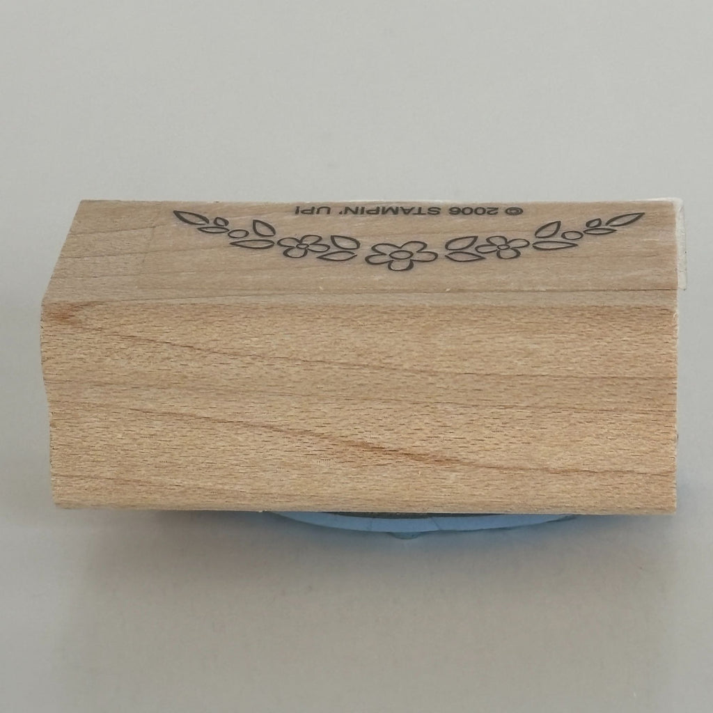Stampin Up Wood Rubber Stamp Floral Arch Small Flowers Card Making Crafting Tool