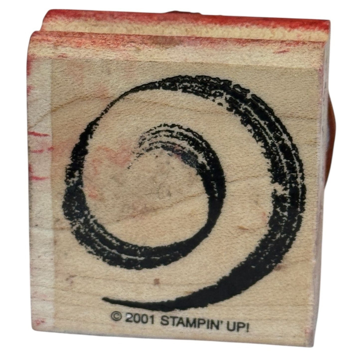 Stampin Up Rubber Stamp Swirl Party Confetti Breath Card Making Wood Mounted