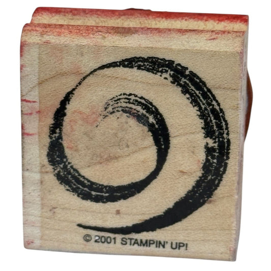 Stampin Up Rubber Stamp Swirl Party Confetti Breath Card Making Wood Mounted