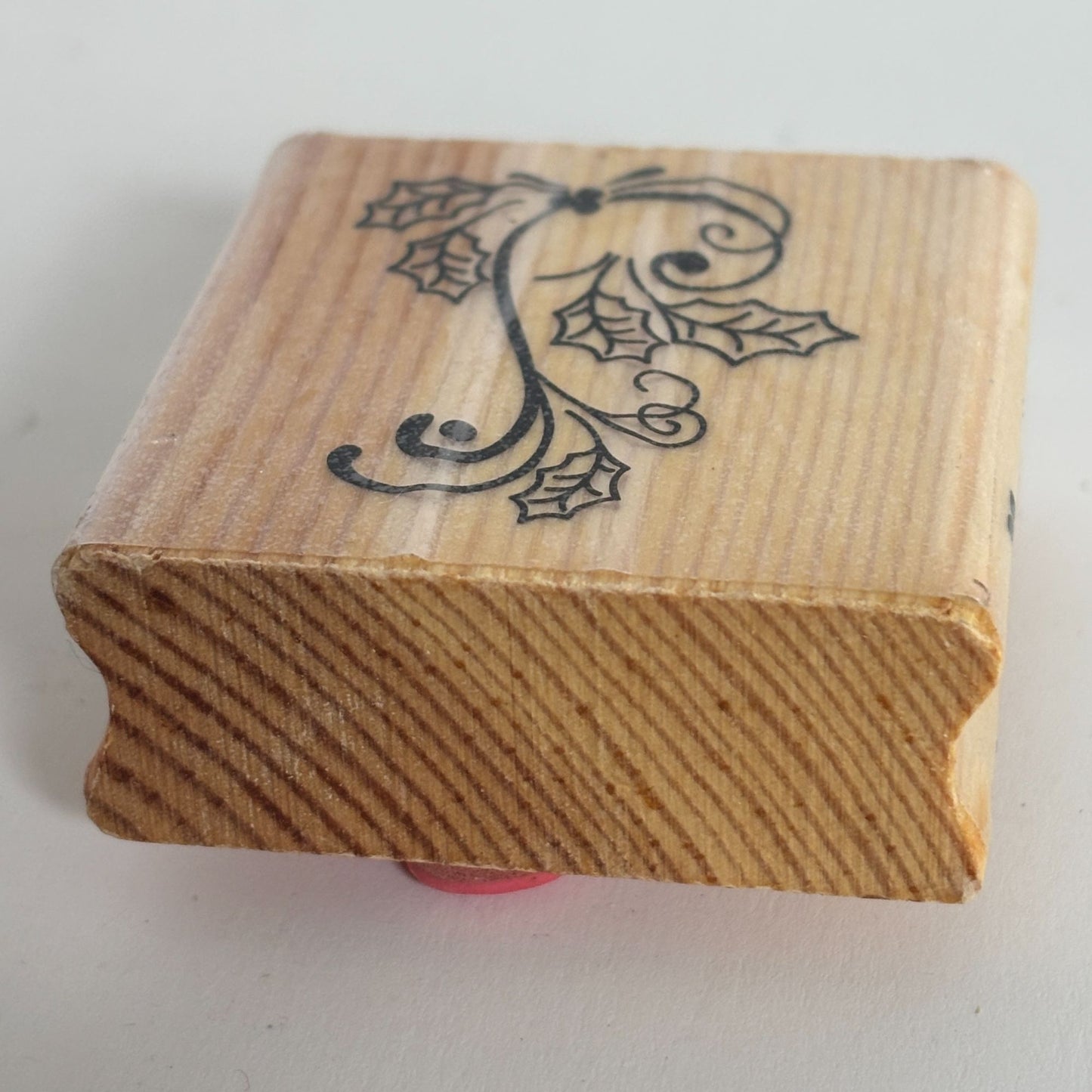 CraftSmart Rubber Stamp Holiday Holly Flourish Christmas Card Making Holidays