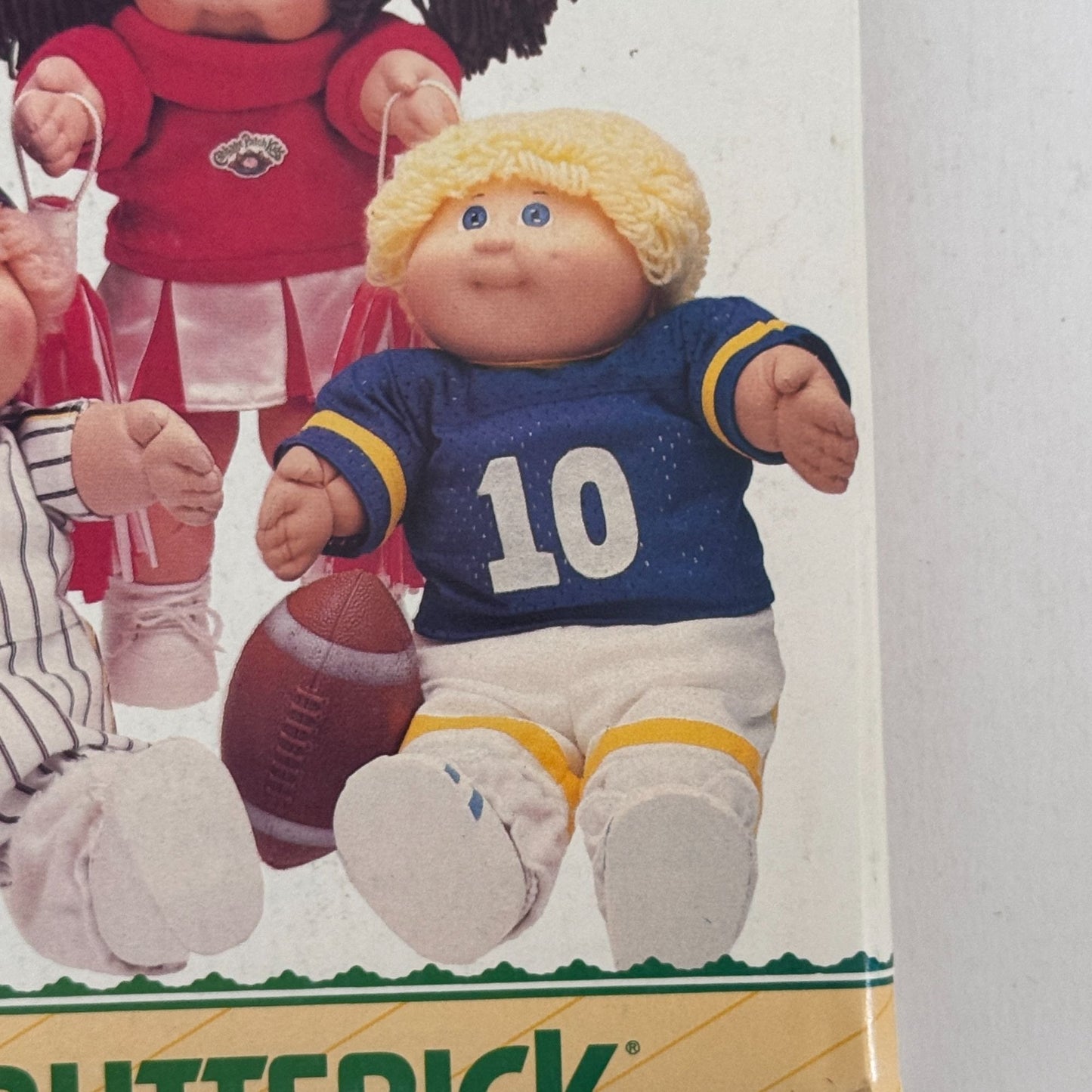 Butterick Sewing Pattern 6827 Cabbage Patch Kids Doll Clothes Football Cheerleader Vintage 1980s Uncut