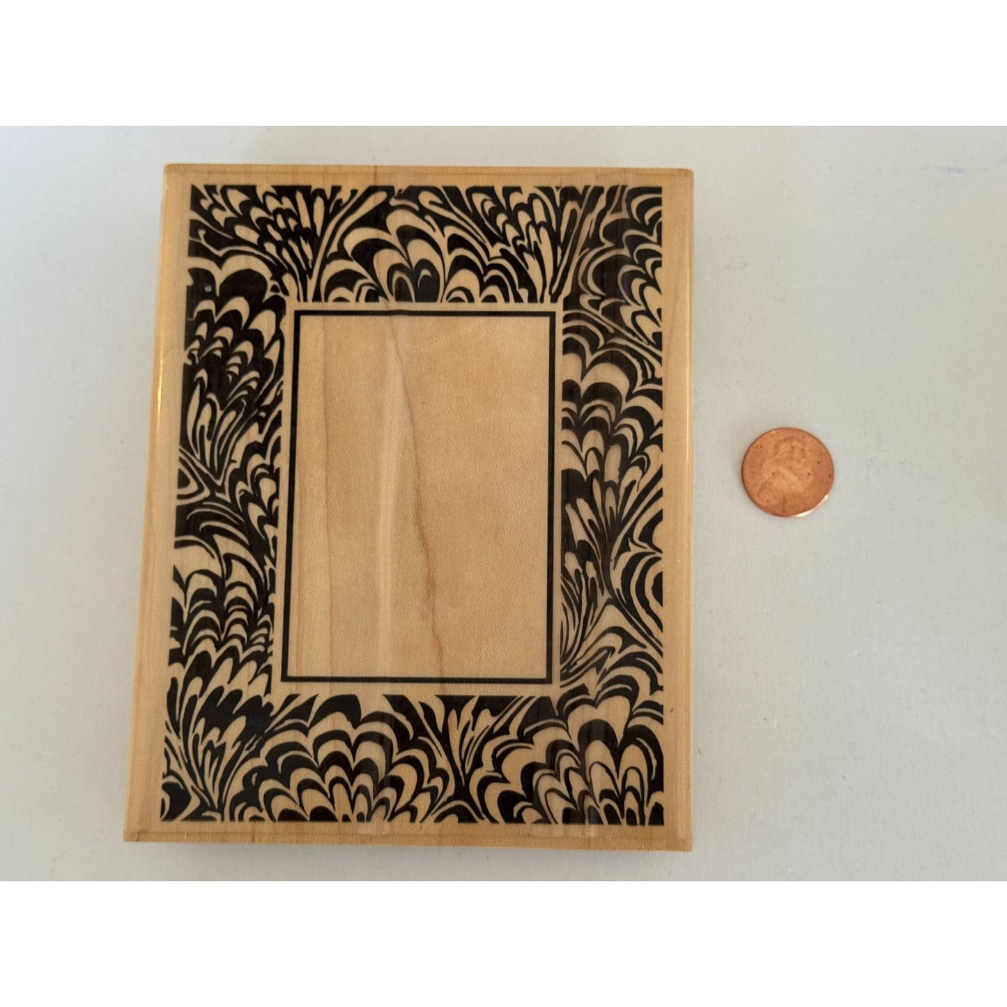 Stampendous Rubber Stamp Marbled Frame Rectangle Card Making Craft Scrapbooking