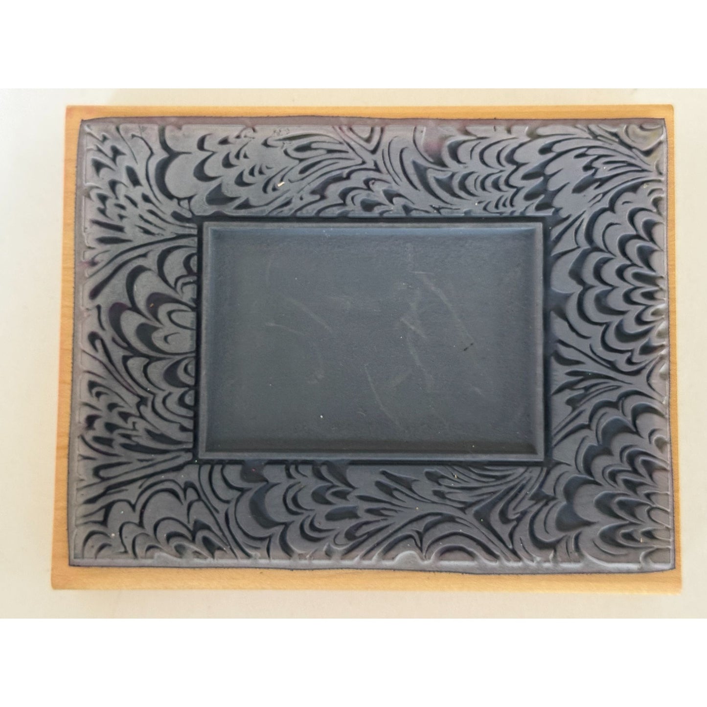Stampendous Rubber Stamp Marbled Frame Rectangle Card Making Craft Scrapbooking