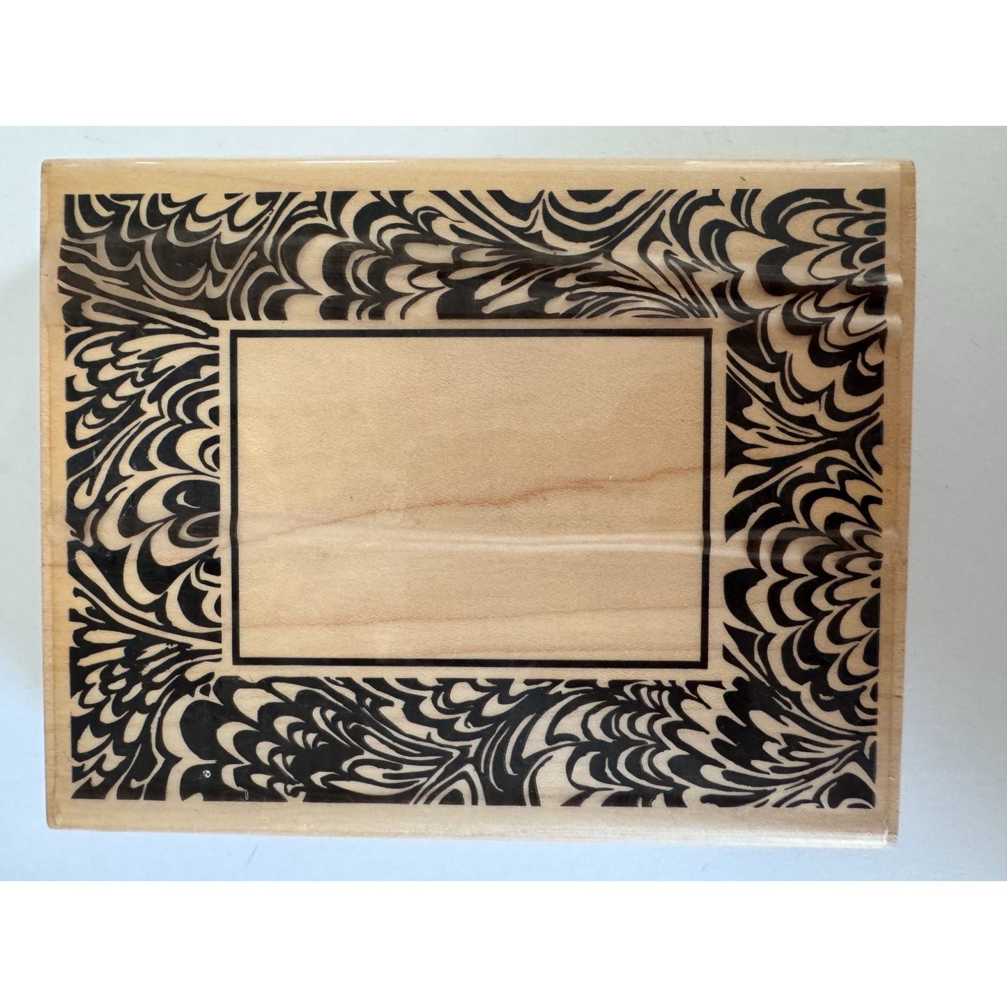 Stampendous Rubber Stamp Marbled Frame Rectangle Card Making Craft Scrapbooking