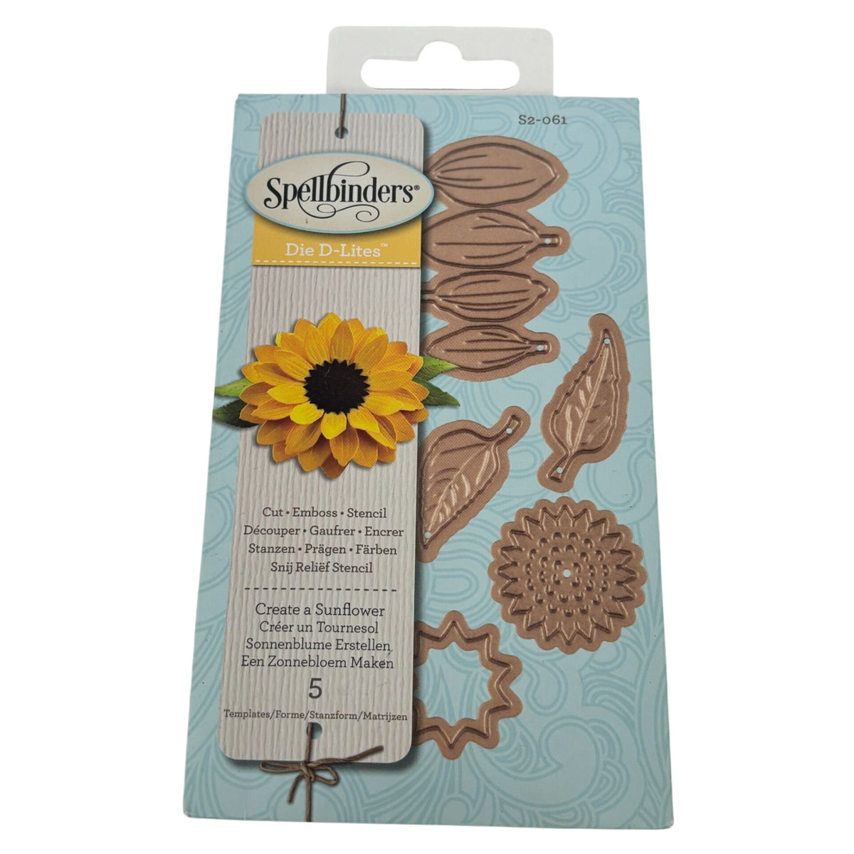 Spellbinders Die D-Lites Create A Sunflower Flowers Dies Botanical Cardmaking Embossing Stencil Cardmaking