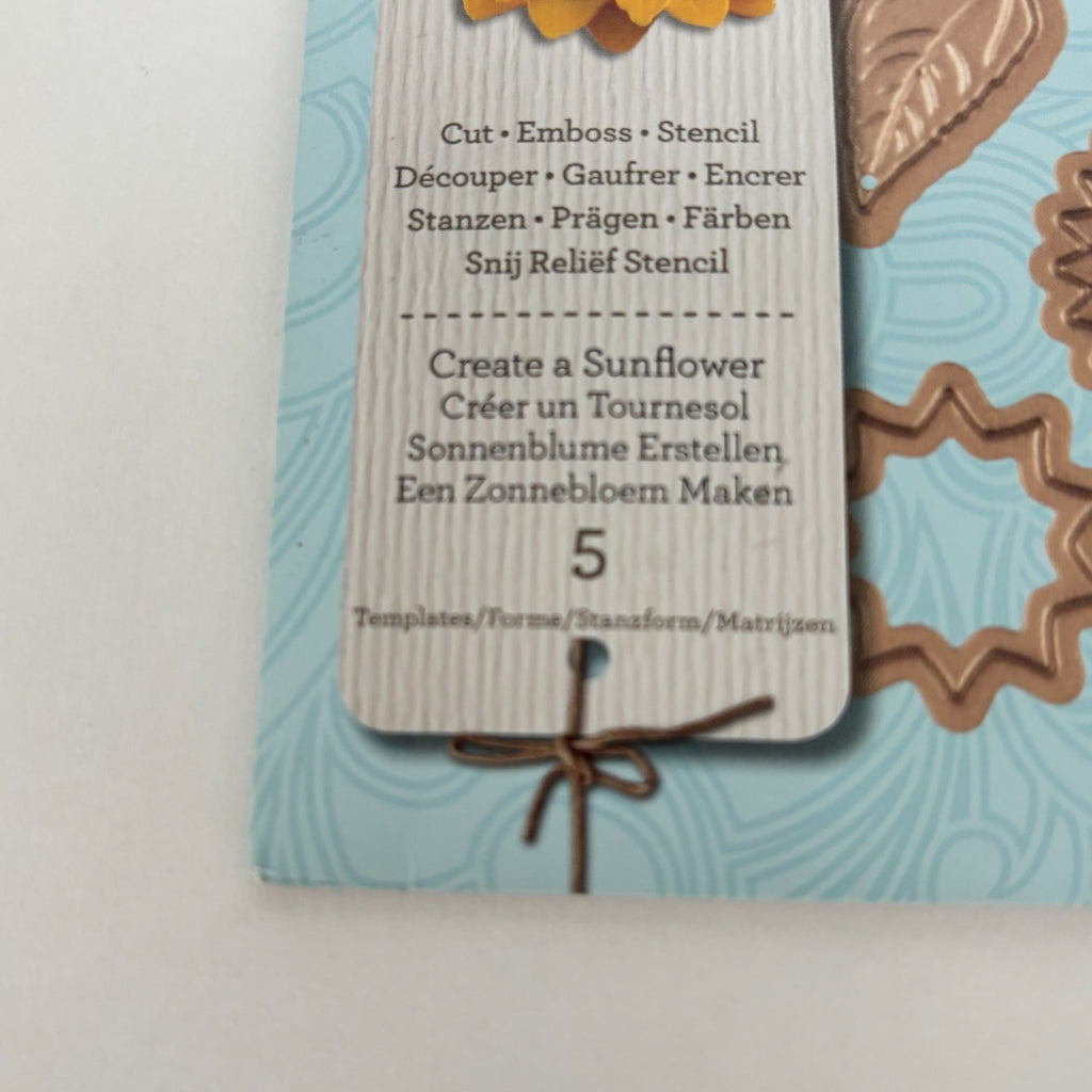 Spellbinders Die D-Lites Create A Sunflower Flowers Dies Botanical Cardmaking Embossing Stencil Cardmaking