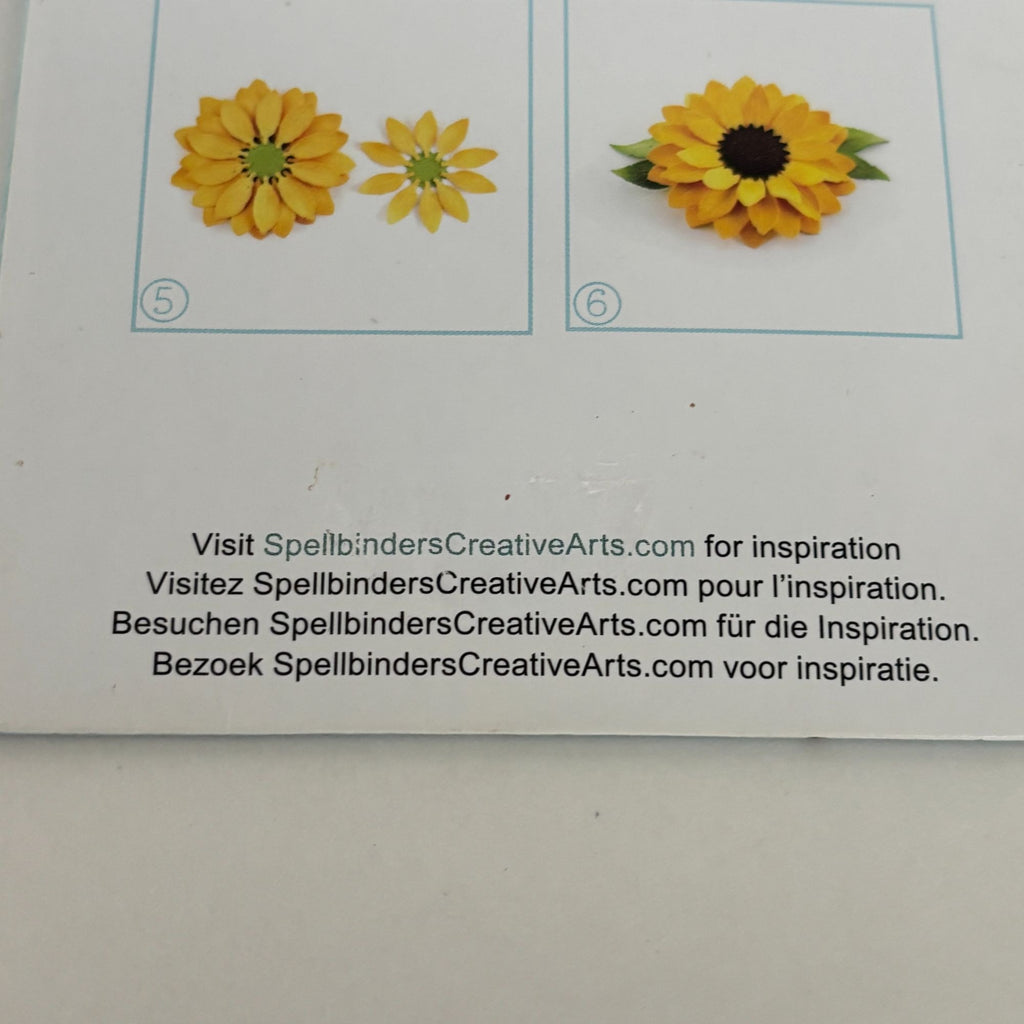 Spellbinders Die D-Lites Create A Sunflower Flowers Dies Botanical Cardmaking Embossing Stencil Cardmaking