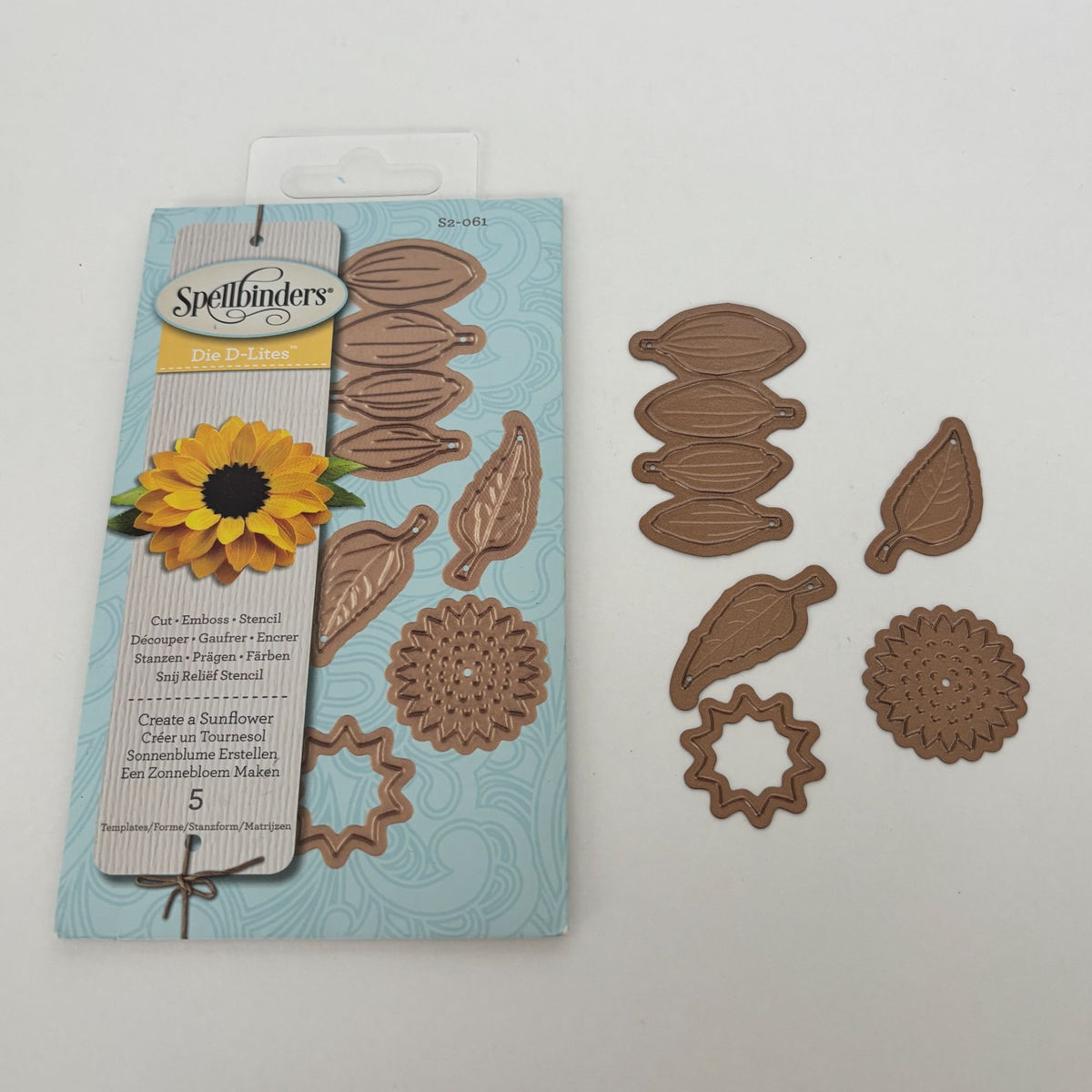 Spellbinders Die D-Lites Create A Sunflower Flowers Dies Botanical Cardmaking Embossing Stencil Cardmaking