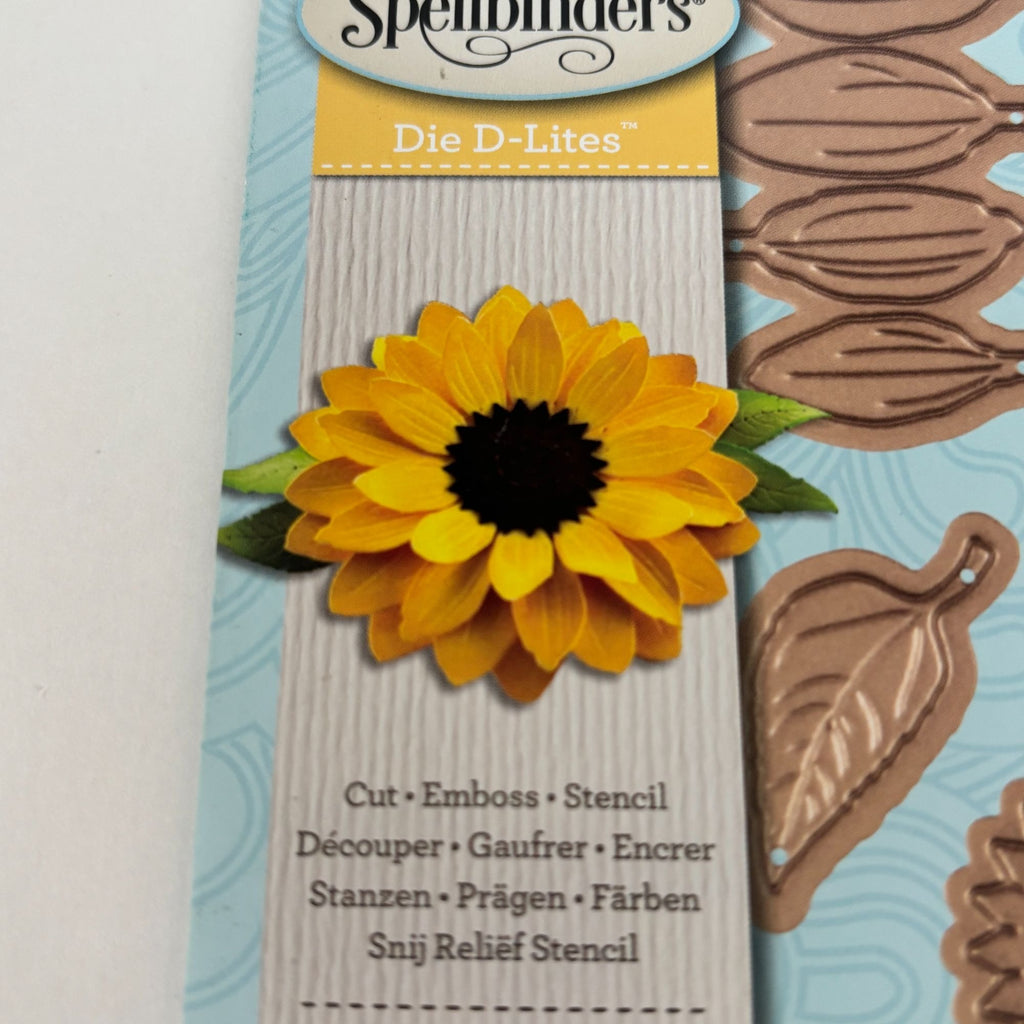Spellbinders Die D-Lites Create A Sunflower Flowers Dies Botanical Cardmaking Embossing Stencil Cardmaking