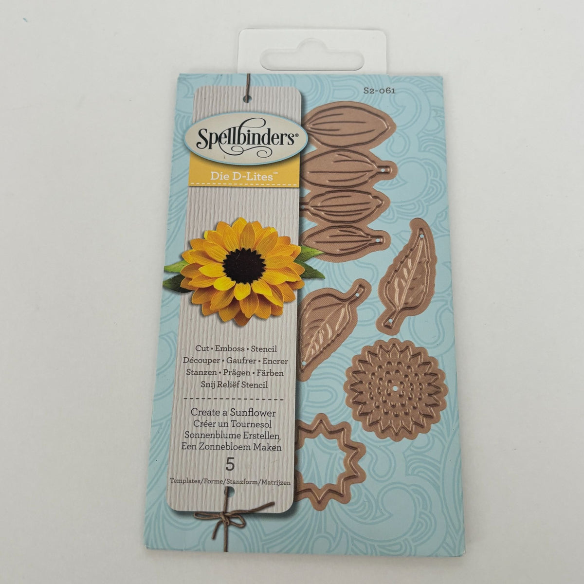 Spellbinders Die D-Lites Create A Sunflower Flowers Dies Botanical Cardmaking Embossing Stencil Cardmaking