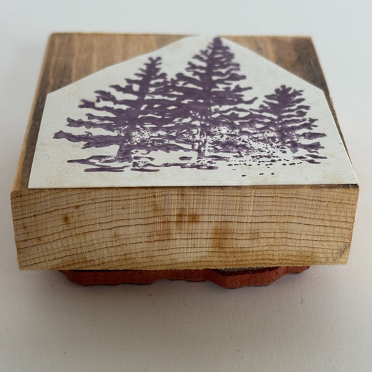 Christmas Tree Rubber Stamp Landscape Maker Nature Outdoors Forest Holiday Craft