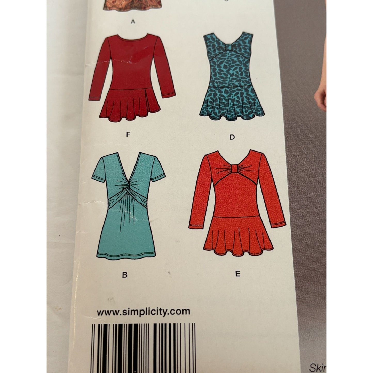 Simplicity Sewing Pattern 0218 Misses Knit Tunic Top Peplum Shirt Size 14-22 UC