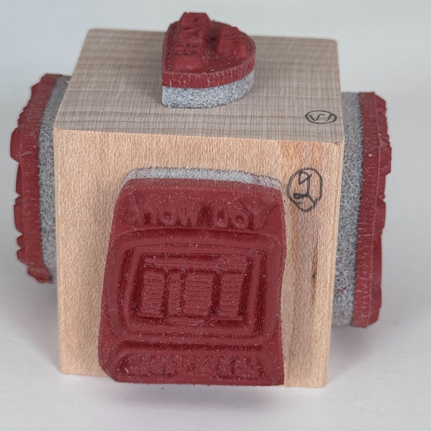 Repeat Impressions Cube Rubber Stamp Girlfriend You Crazy Cook Work Clean Funny Cardmaking Words