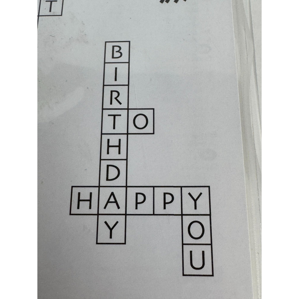Stampin Up Clear Mount Rubber Stamps Cross My Heart Crossword Puzzle Sentiments