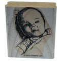 Stampin Up Rubber Stamp Baby Face Nap Smile Adorable Family Announcement Craft
