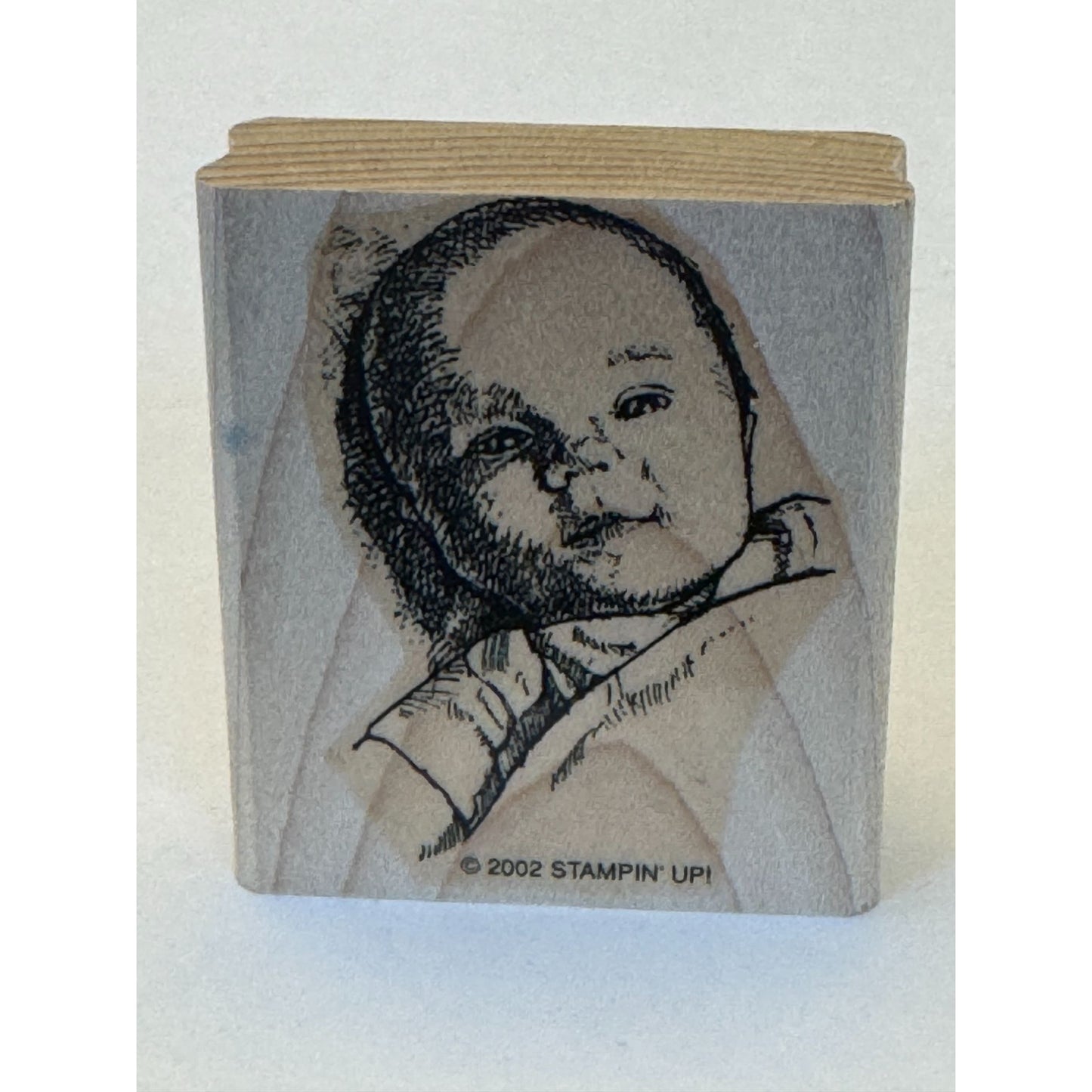 Stampin Up Rubber Stamp Baby Face Nap Smile Adorable Family Announcement Craft