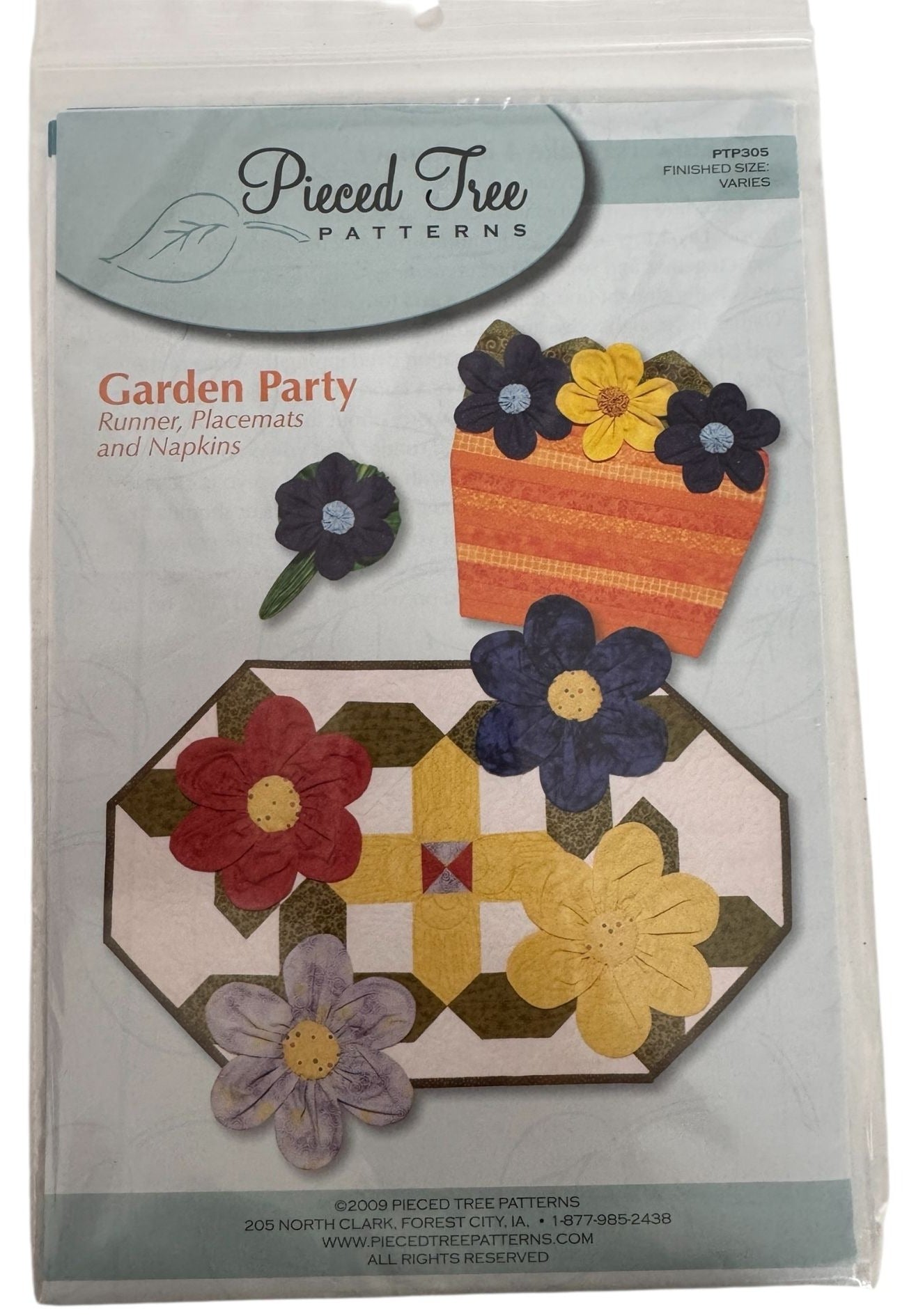 Pieced Tree Patterns Quilting Garden Party Runner Placemats Napkins Flowers