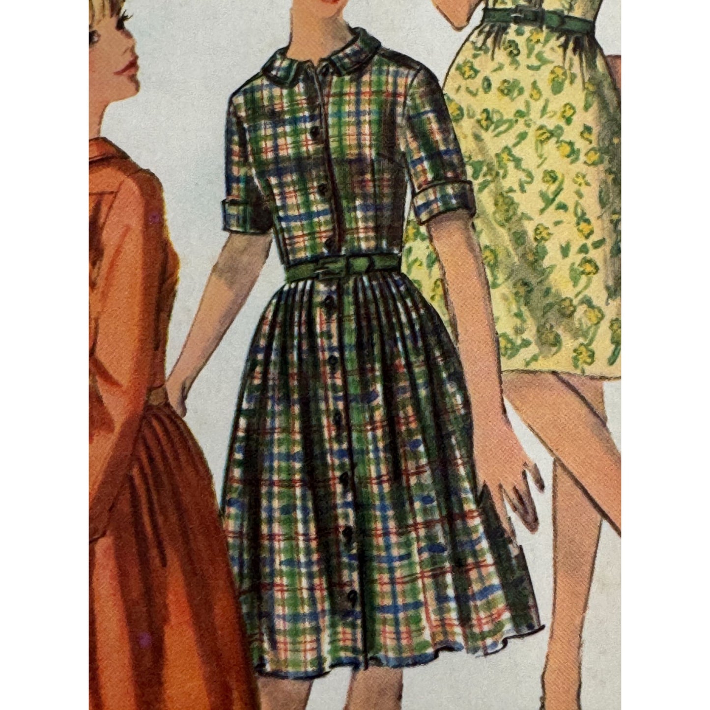Simplicity Sewing Pattern 6042 Dress 1960s Vintage Bermuda Collar Sz 18 Bust 38