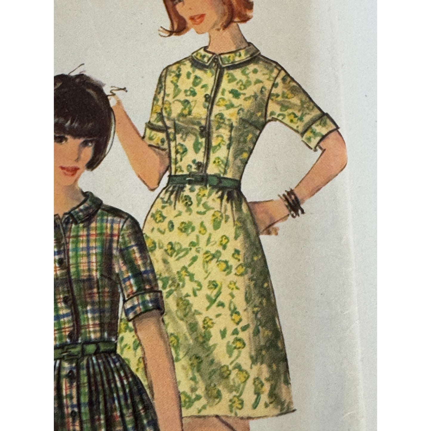 Simplicity Sewing Pattern 6042 Dress 1960s Vintage Bermuda Collar Sz 18 Bust 38