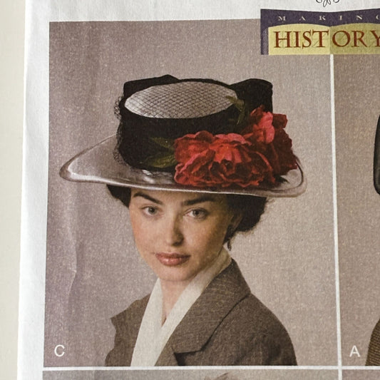 Butterick Sewing Pattern B6397 Edwardian Hat Victorian Millinery Beret Pillbox Costume Hats Uncut
