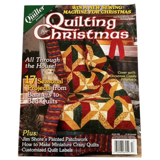 Quilting For Christmas Magazine 2003 Holiday Edition Bed Quilts Quilter Pinwheel