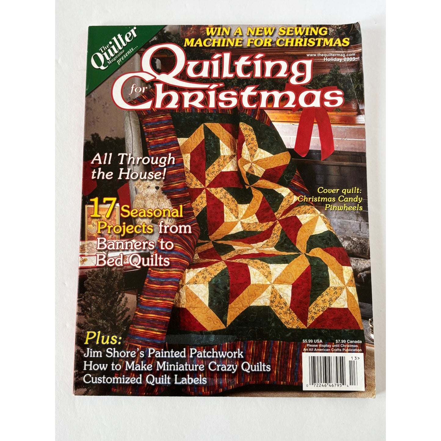 Quilting For Christmas Magazine 2003 Holiday Edition Bed Quilts Quilter Pinwheel