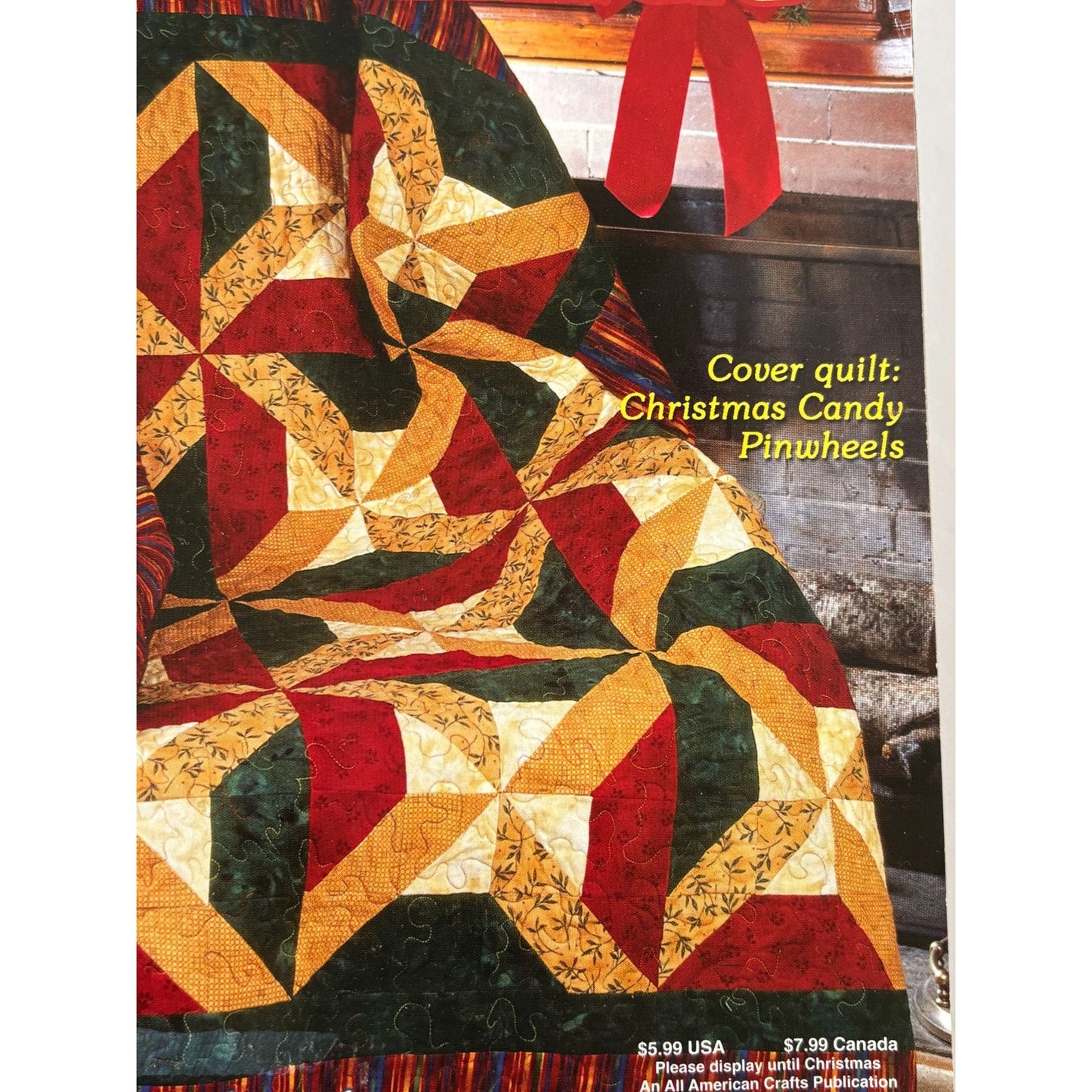 Quilting For Christmas Magazine 2003 Holiday Edition Bed Quilts Quilter Pinwheel