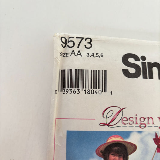 Simplicity Sewing Pattern 9573 Design Your Own Dress And Romper Girls 3-6 Uncut
