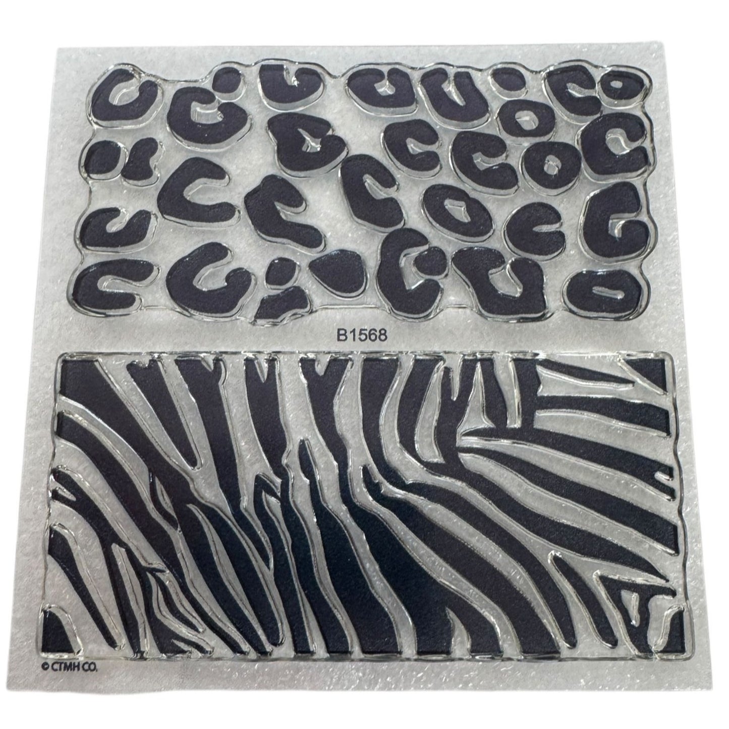 CTMH My Acrylix Acrylic Stamps Wild Backgrounds Safari Animal Prints Zebra B1568