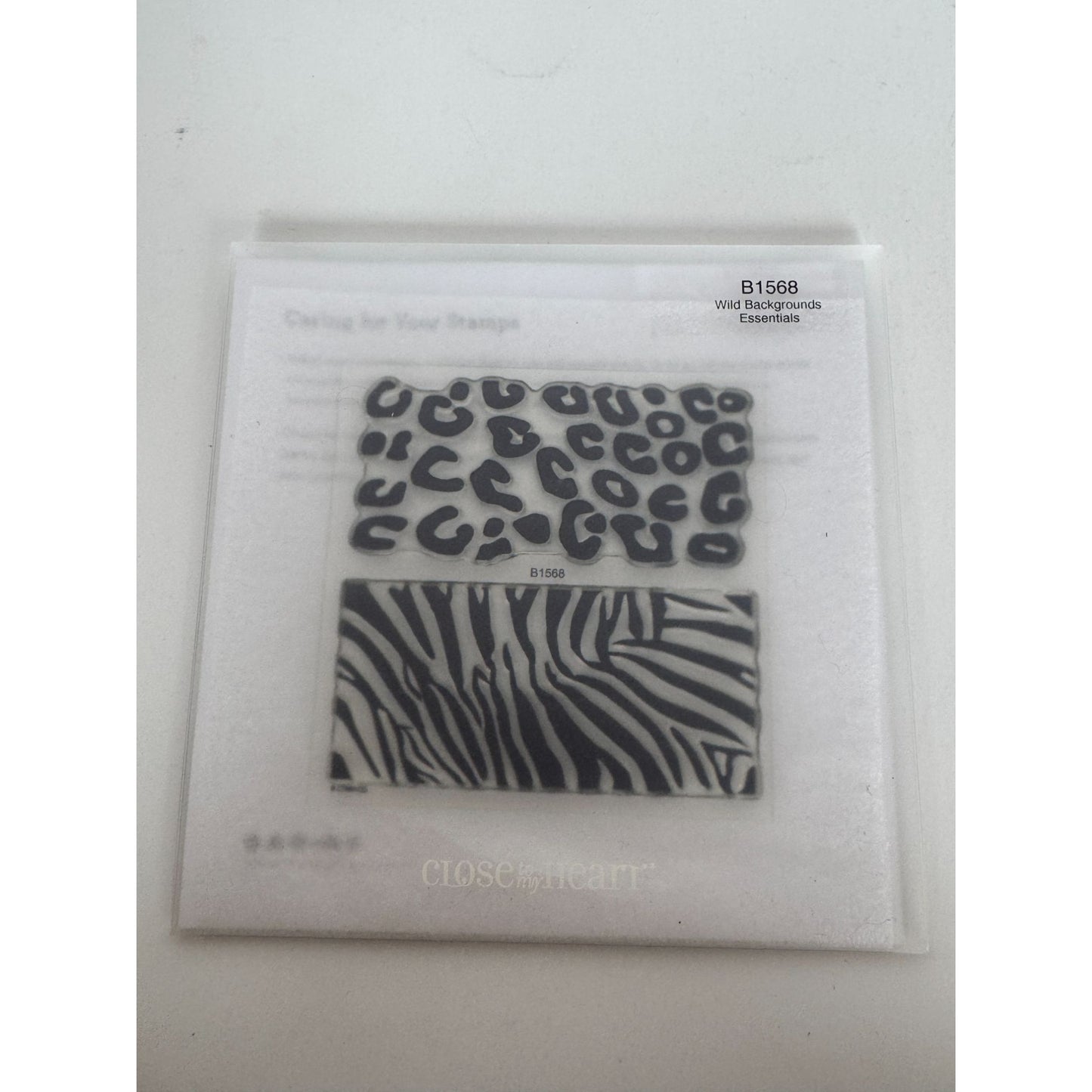 CTMH My Acrylix Acrylic Stamps Wild Backgrounds Safari Animal Prints Zebra B1568