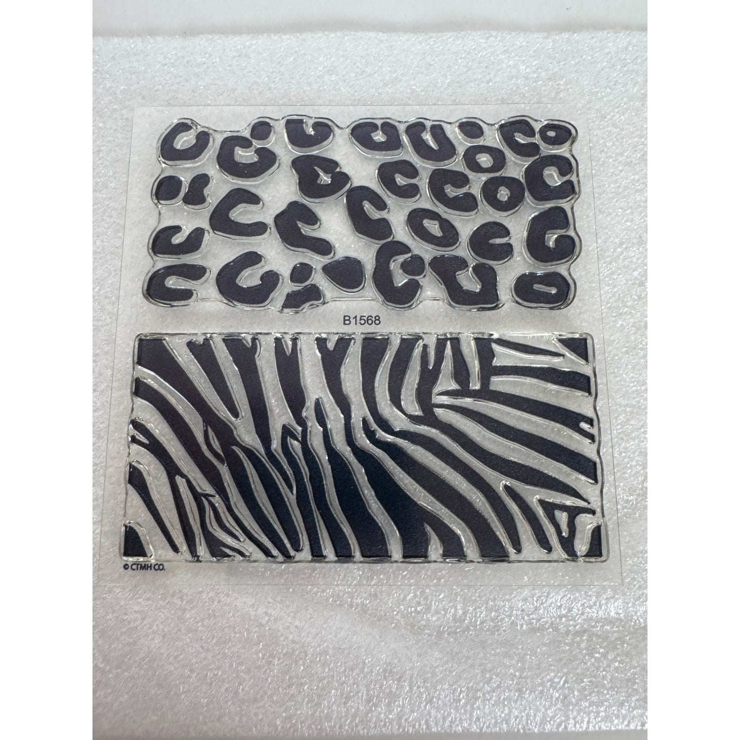 CTMH My Acrylix Acrylic Stamps Wild Backgrounds Safari Animal Prints Zebra B1568