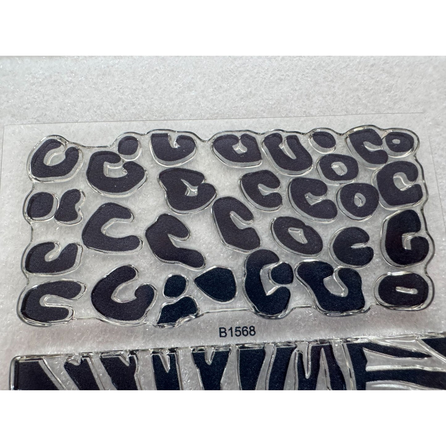 CTMH My Acrylix Acrylic Stamps Wild Backgrounds Safari Animal Prints Zebra B1568