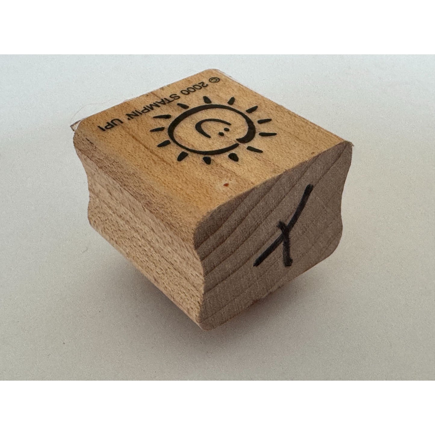 Stampin Up Rubber Stamp Smiley Sun Sunshine Sky Smile Friendship Cardmaking Wood