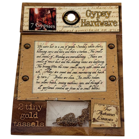7Gypsies Tiny Gold Tassels Scrapbooking Embellishment Journal Charms Mixed Media Cardmaking Craft Gypsy Hardware